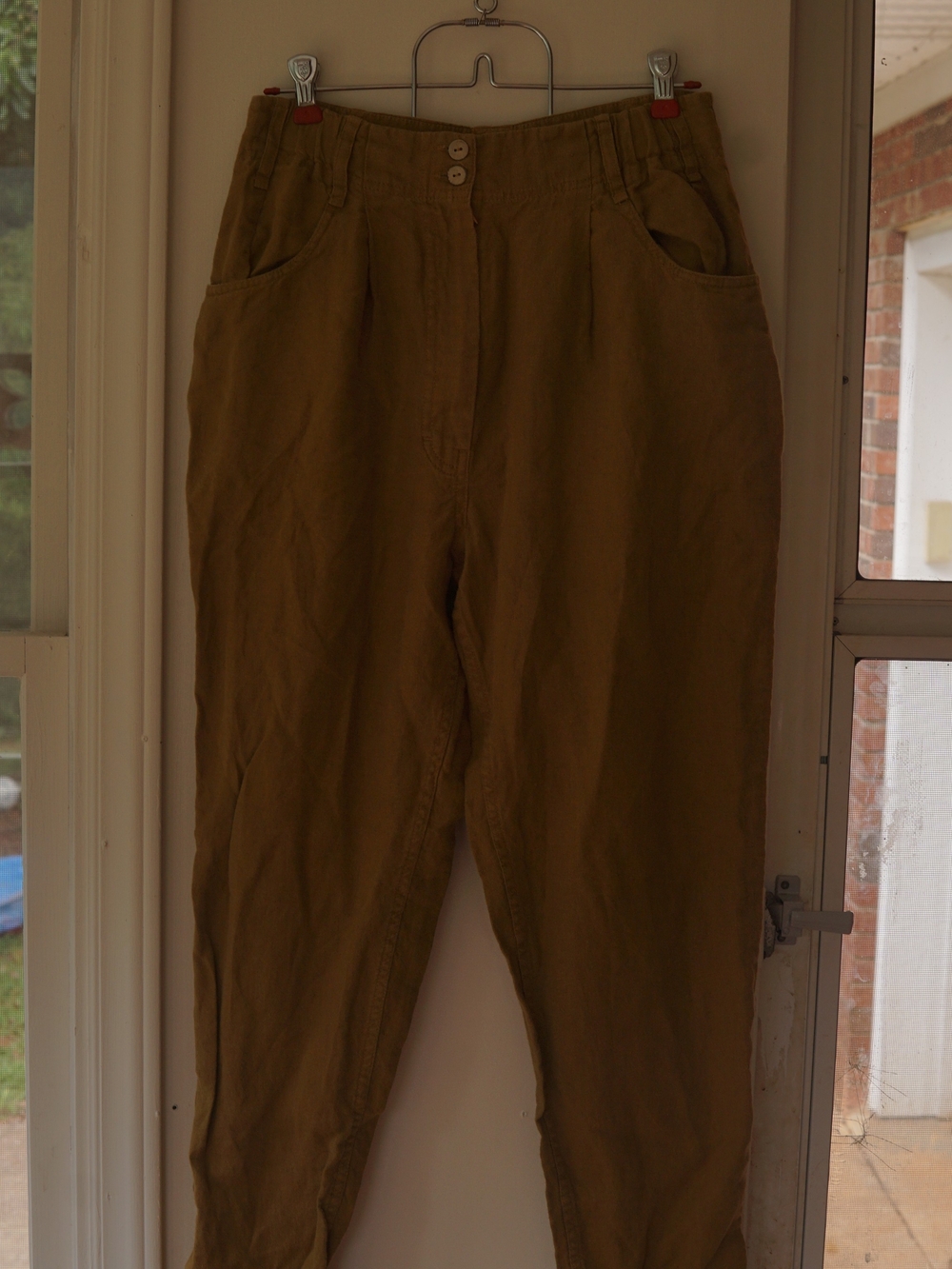 notPERFECTLINEN Pleated Linen Trousers Damme